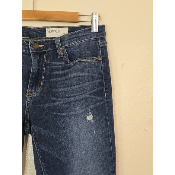 Pistola Low Rise Jeans Womens Size 27 Style P8444 Medium Blue Wash - Picture 2 of 8